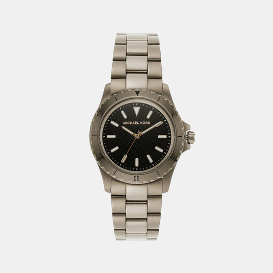 Male Black Analog Stainless Steel Watch MK9140