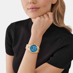 Michael Kors Women Round Blue watch