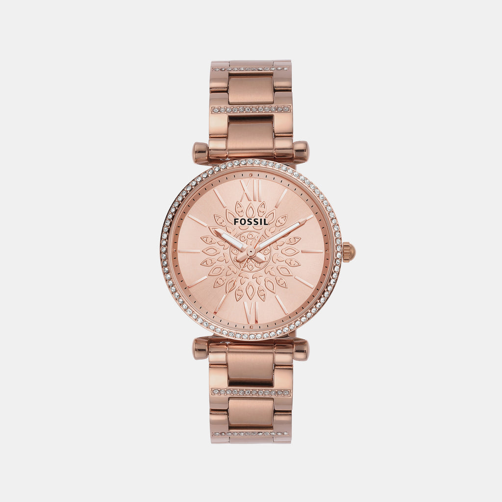 Fossil Round Rose Gold Analog watch