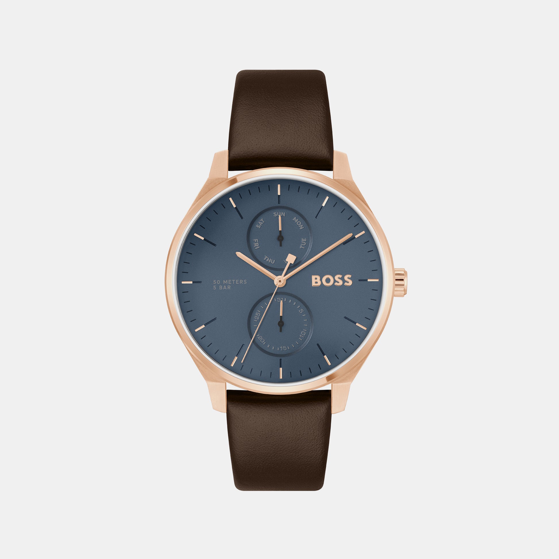 Tyler Male Blue Chronograph Leather Watch 1514103 – Just In Time