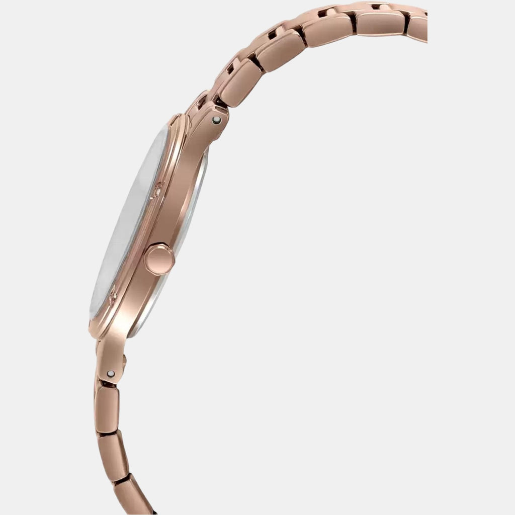 Sheen Women Quartz Rose Gold Dial Analog Stainless Steel Watch SH206