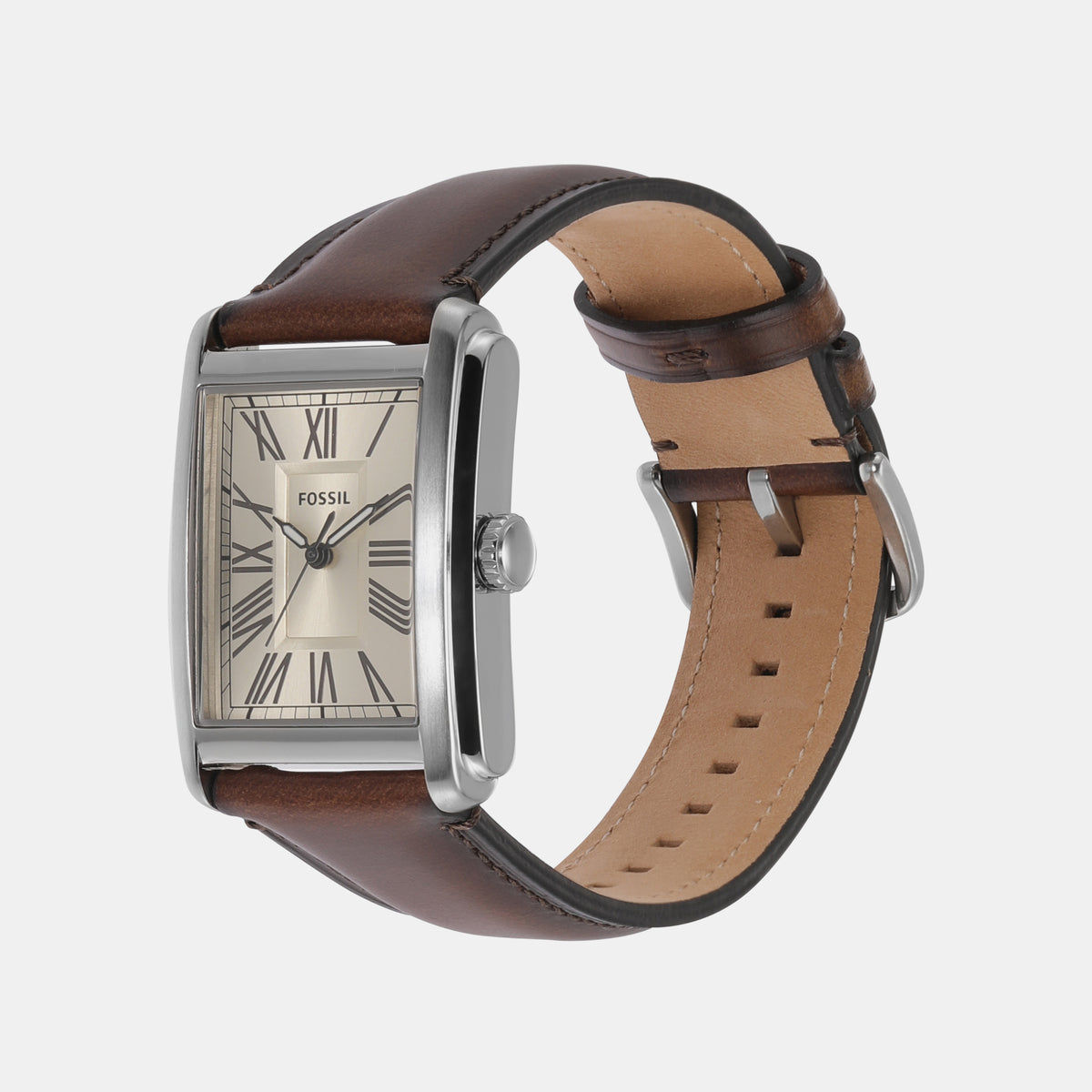 Fossil Men Rectangular Silver watch