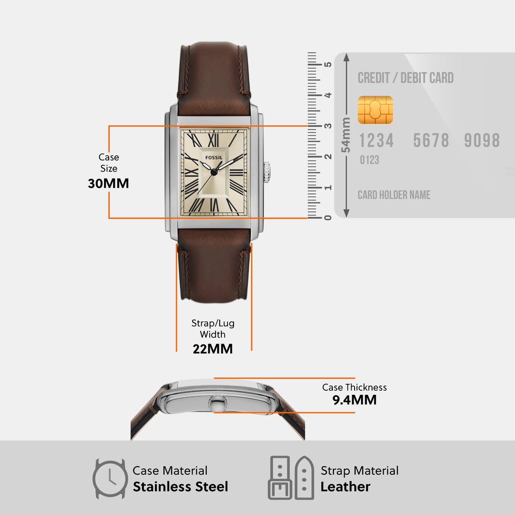 Fossil 30 mm Brown Quartz watch
