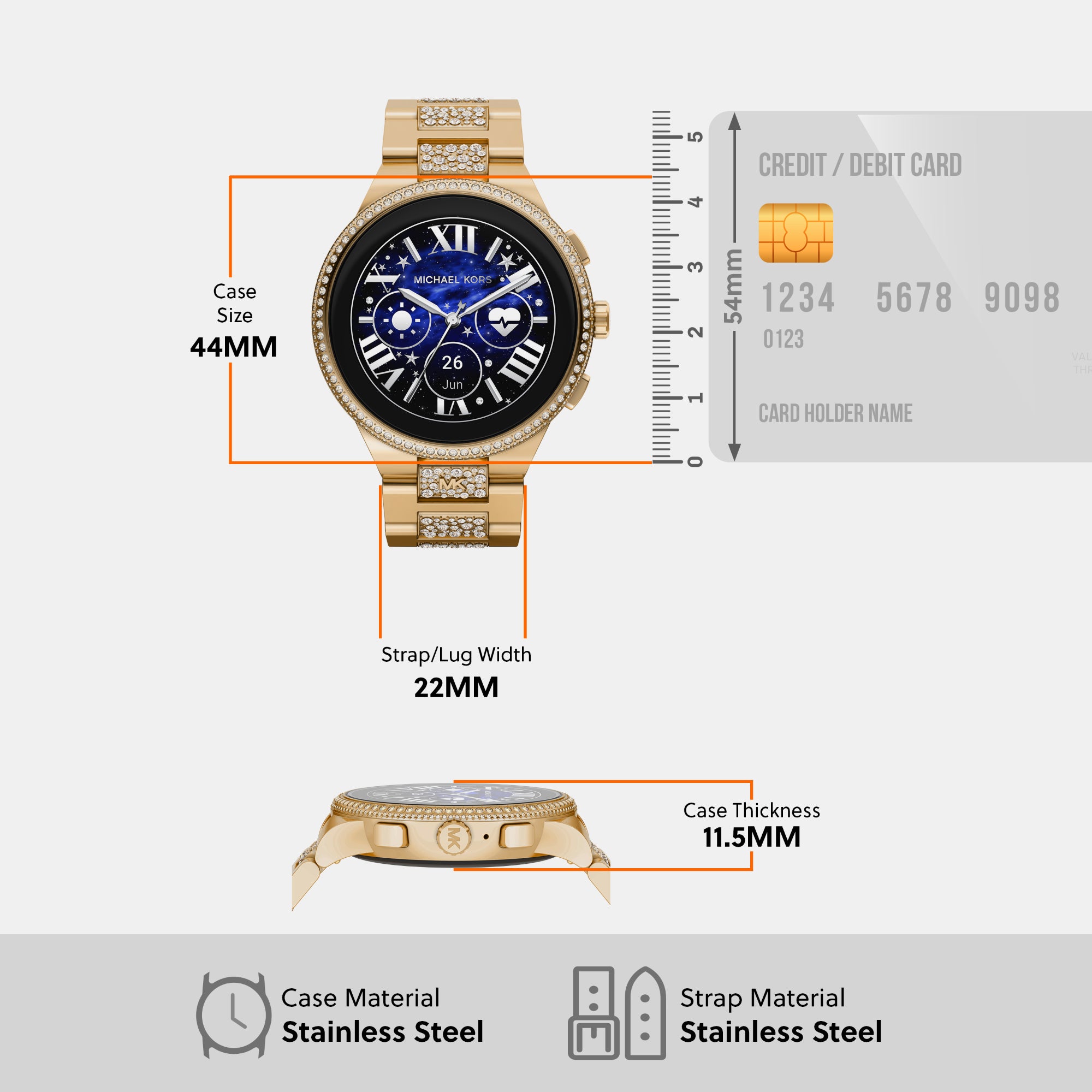 Michael Kors Stainless Steel Black watch