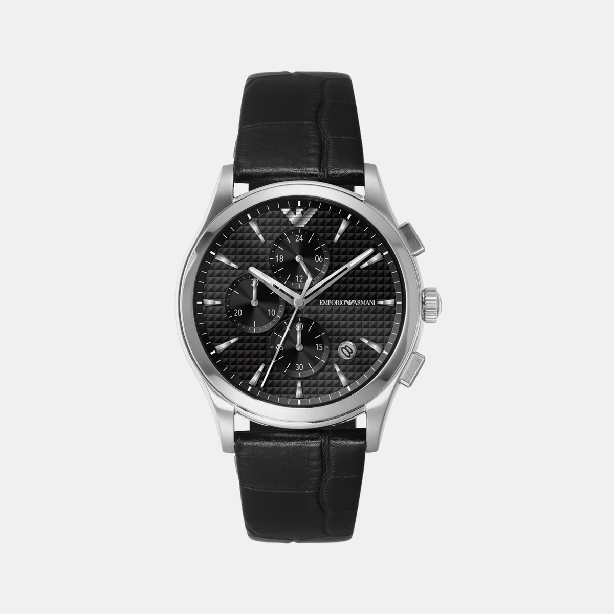 Emporio Armani Round Black Chronograph watch