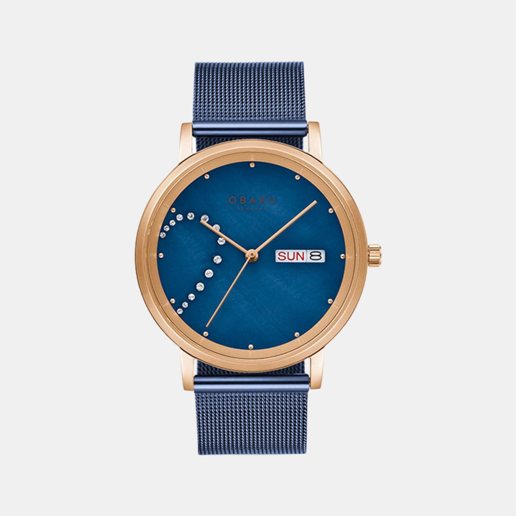 Obaku Round Blue Analog watch