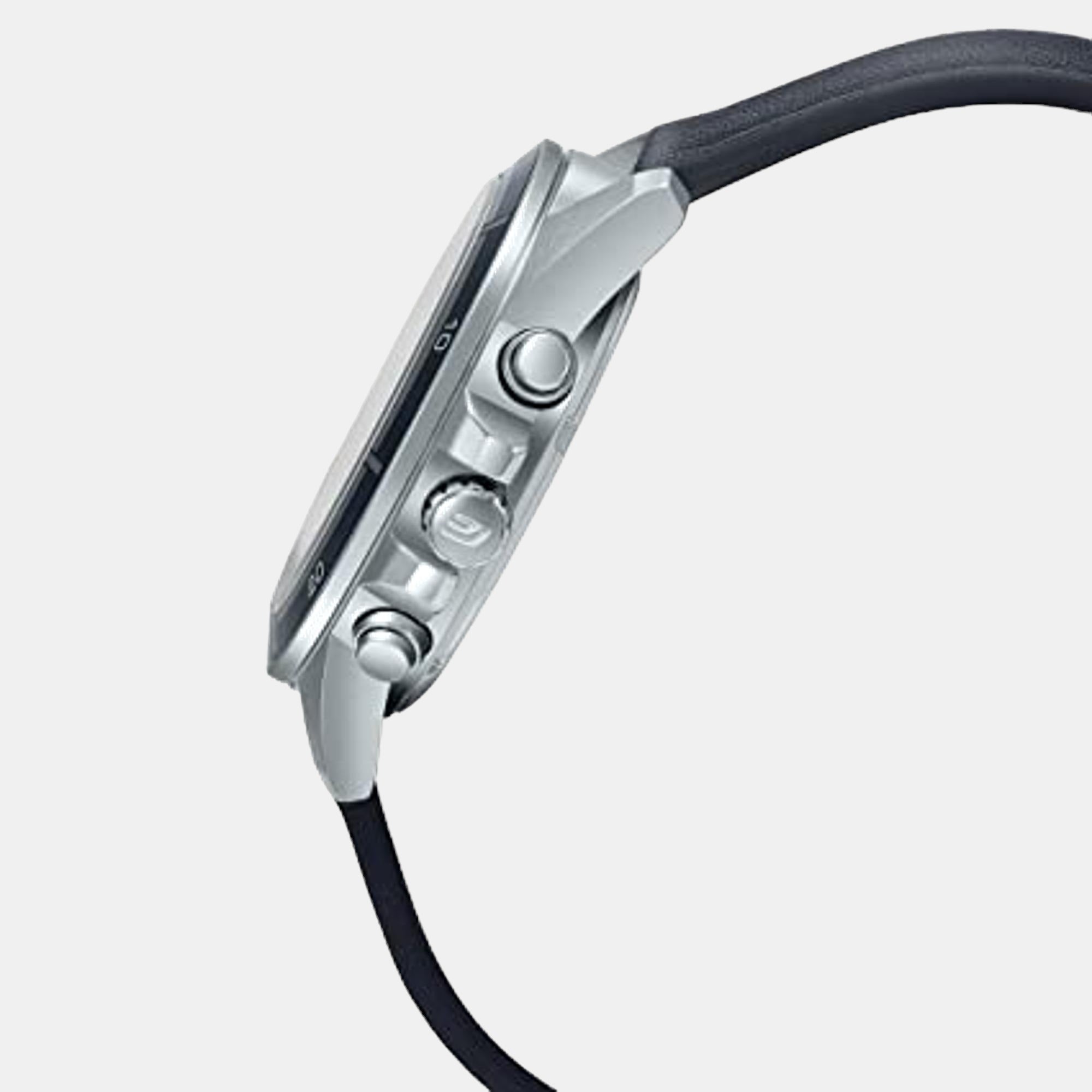 Edifice Men Quartz Blue Dial Chronograph Leather Watch ED570