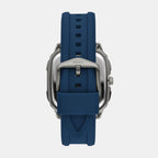 Inscription Men Quartz Blue Dial Analog Silicone Watch FS5979