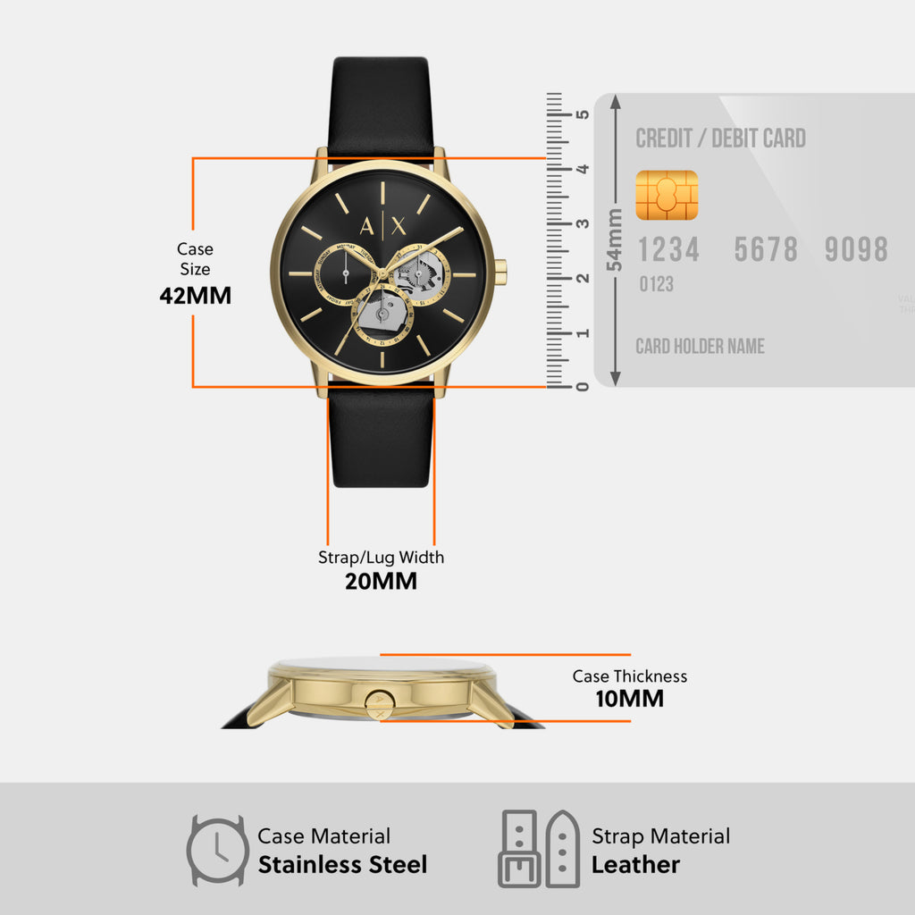 Armani Exchange Leather Black watch