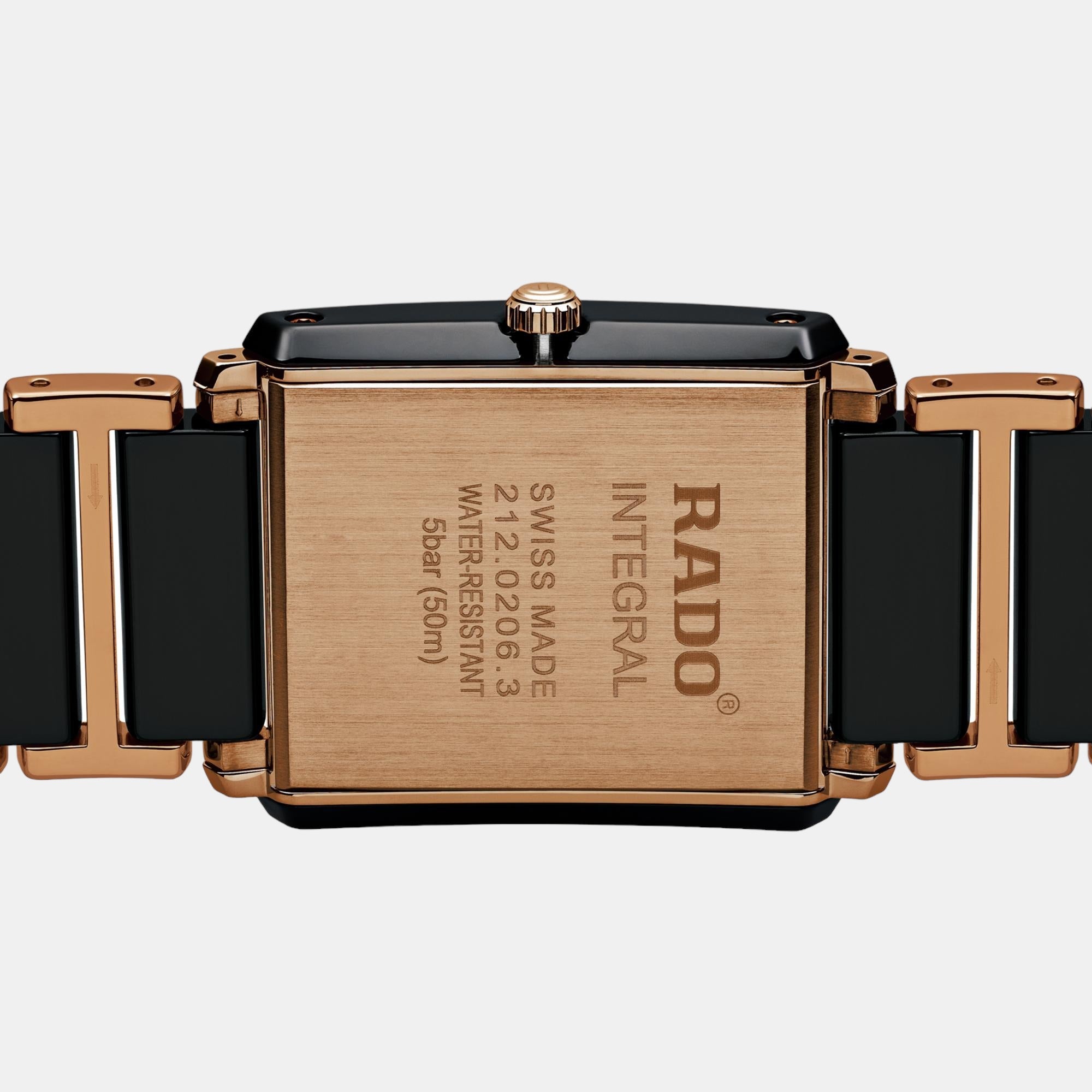 Integral Diamonds Men Quartz Black Dial Analog Stainless Steel Watch R20207712