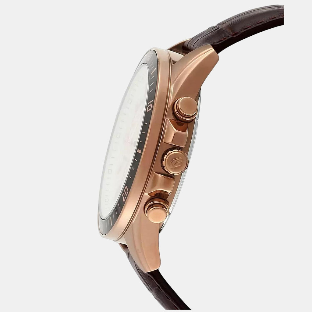 Casio Men Round Rose Gold watch