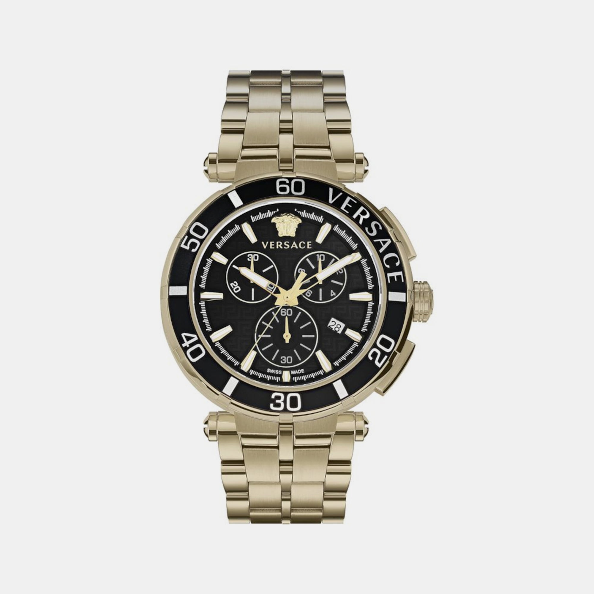 Versace Round Black Chronograph watch