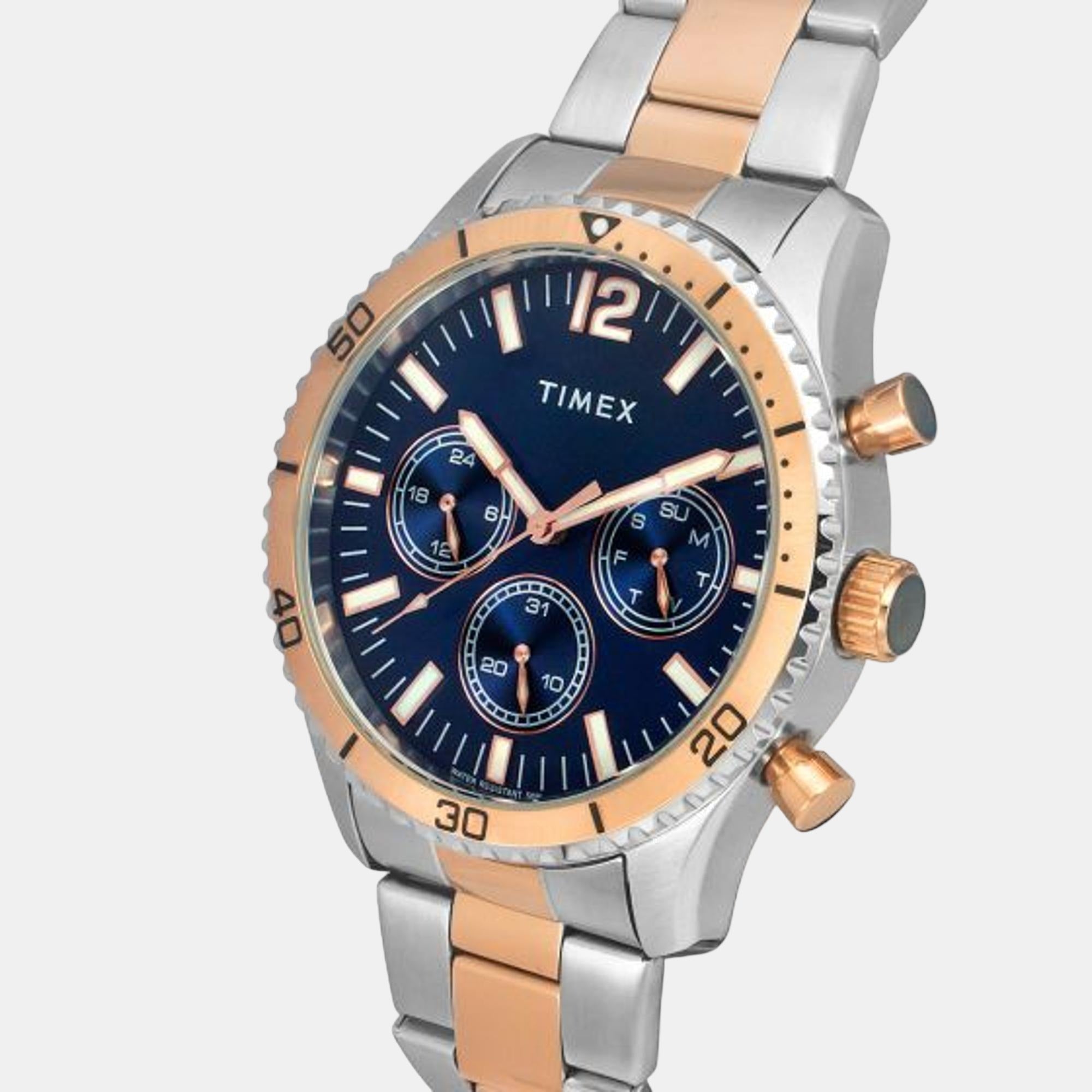 E Class Men Quartz Blue Dial Chronograph Stainless Steel Watch TWEG22202
