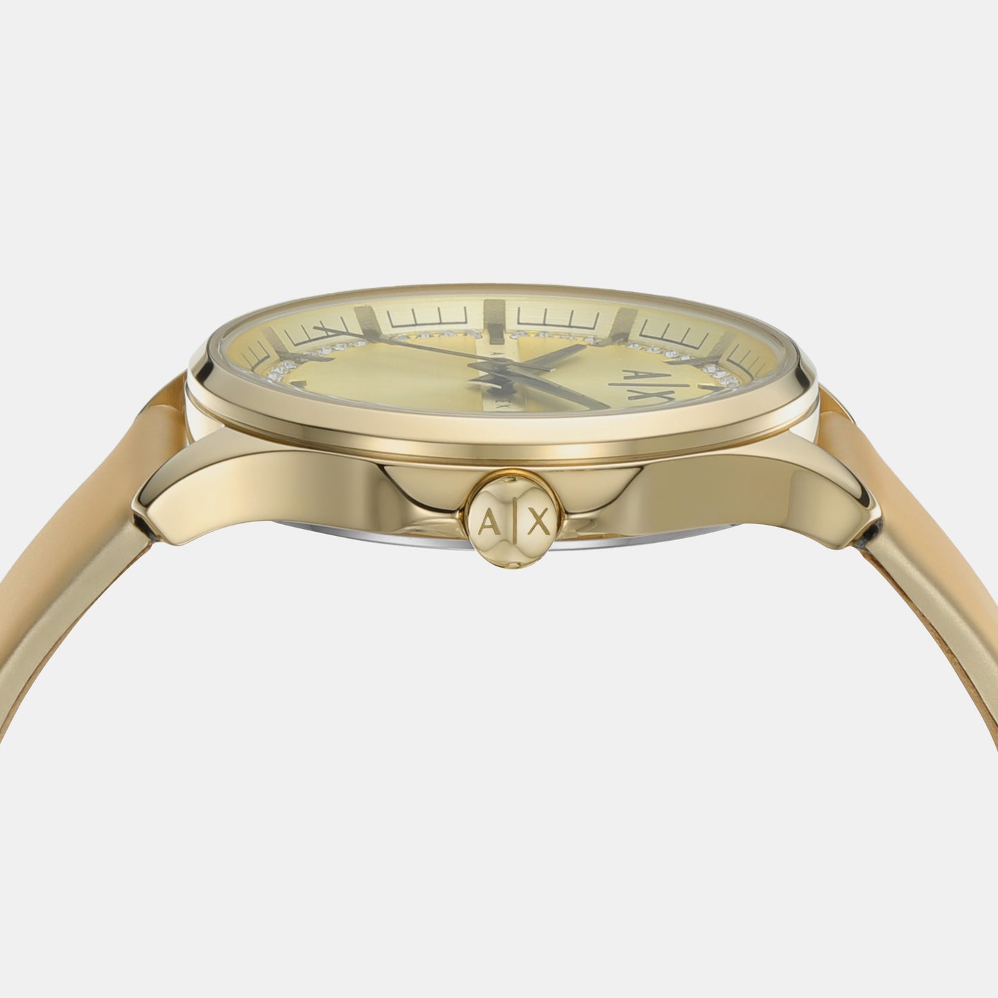 Female Gold Analog Stainless Steel Watch AX5271