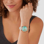 Fossil Women Round Green watch