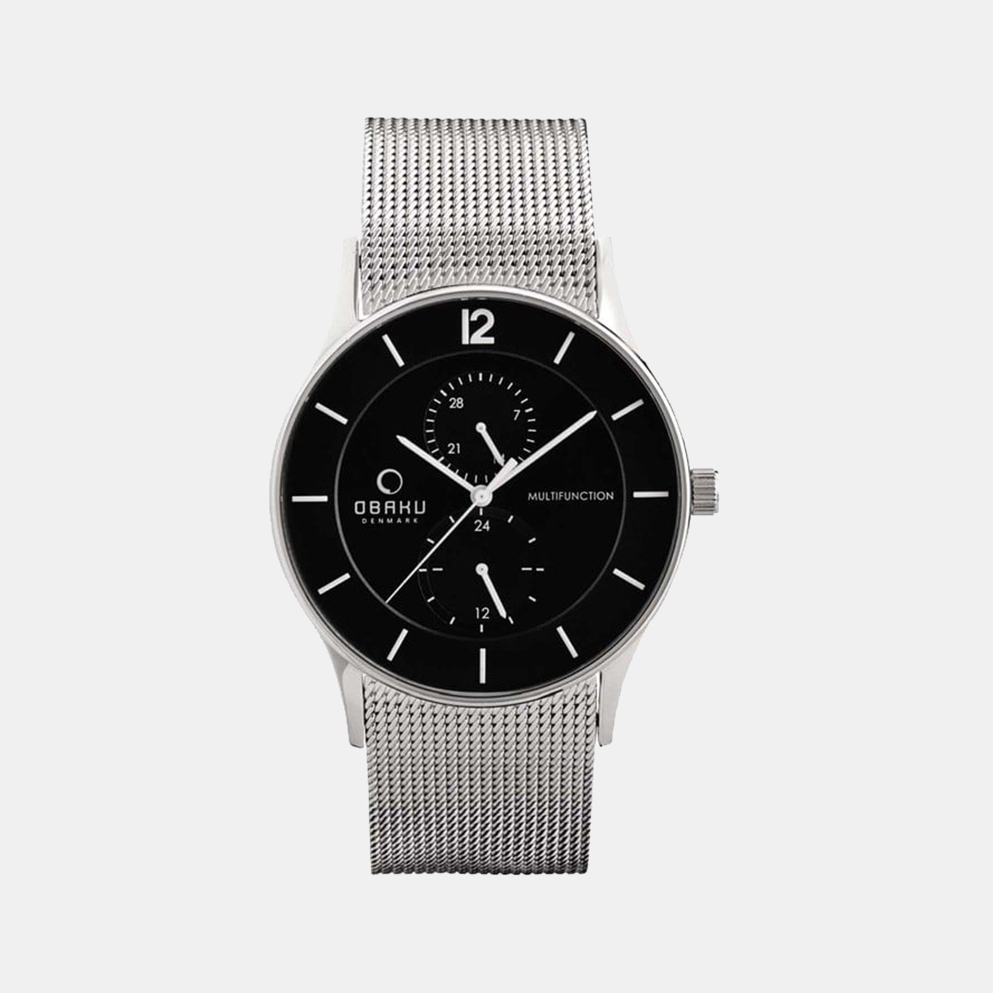 Obaku Round Black Analog watch