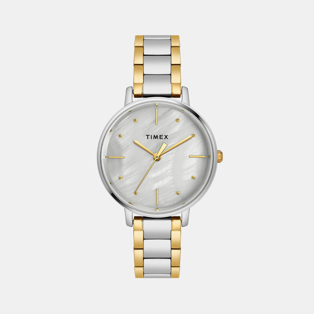 Timex Round Mother Of Pearl Analog watch
