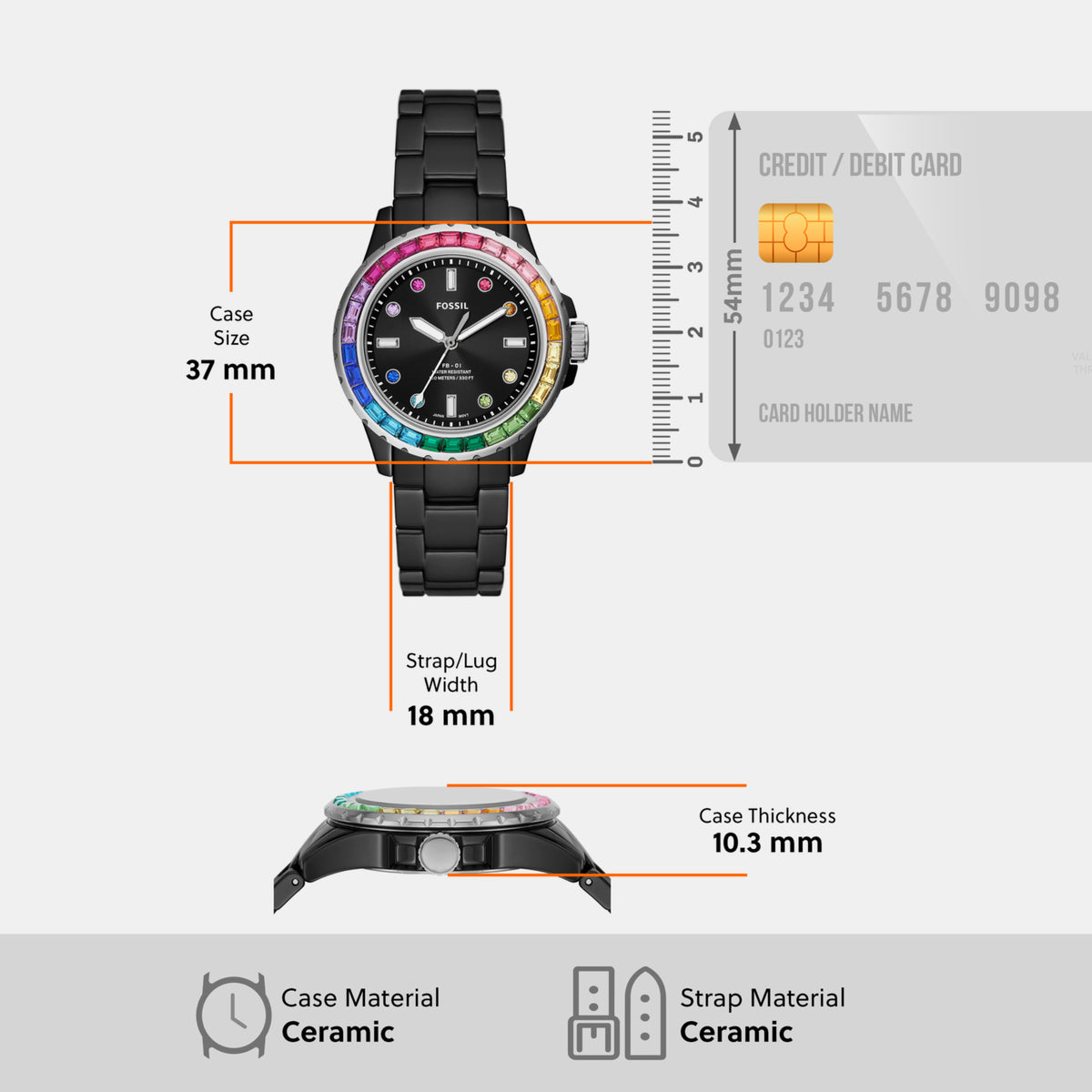 Fossil Ceramic Round watch