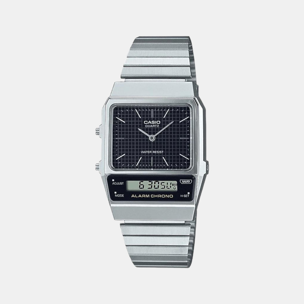 Casio Rectangular Black Analog-Digital watch