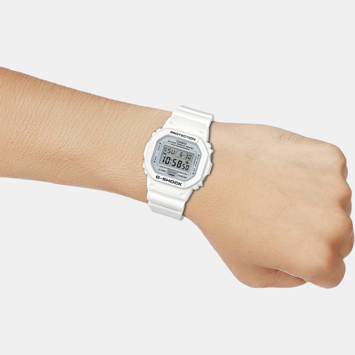 G-Shock Men Quartz Silver Dial Digital Resin Watch G844