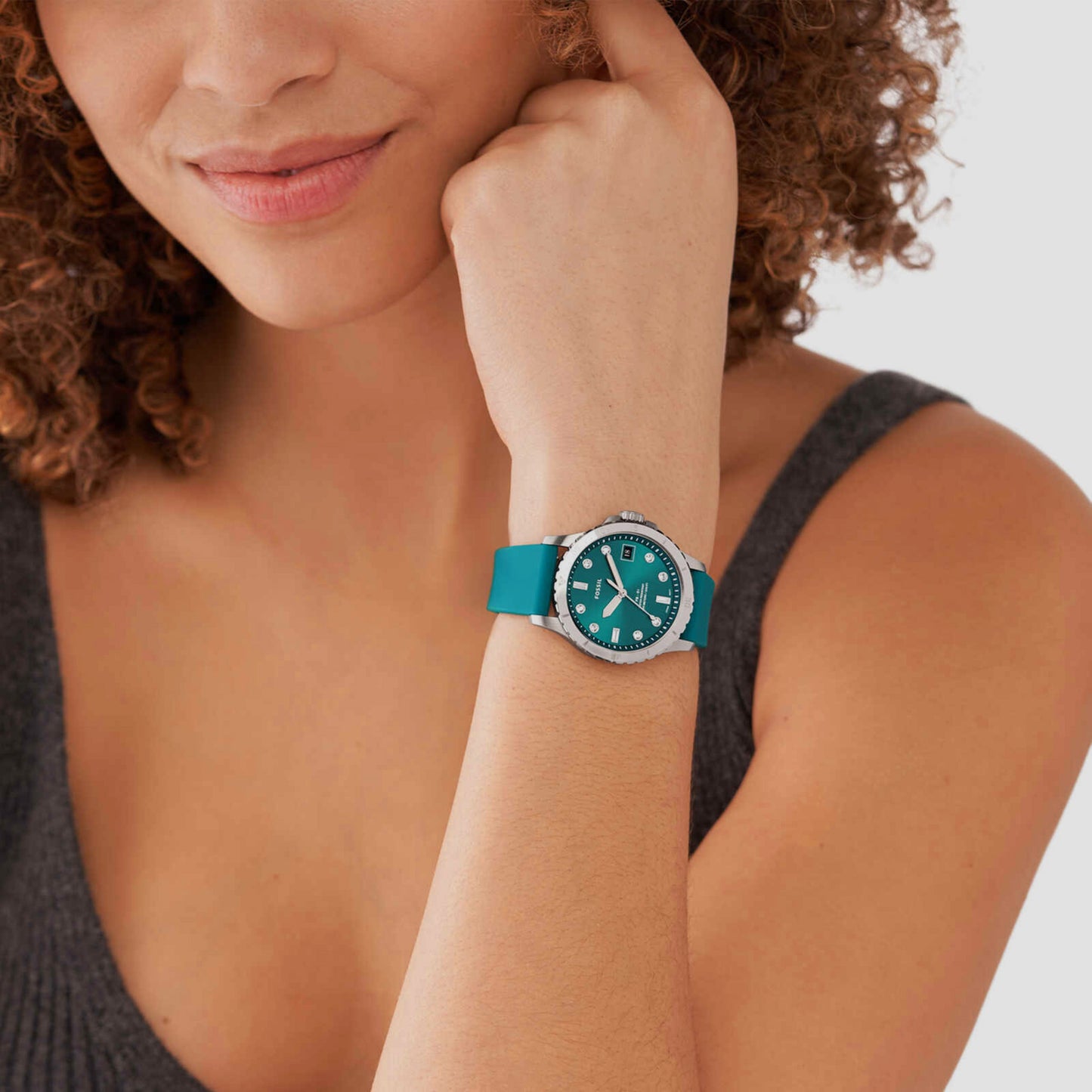 Women's Green Analog Silicone Watch ES5287