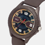 Men Quartz Two Tone Dial Analog Silicone Watch TW033HG19