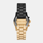 Runway Women Quartz Black Dial Chronograph Stainless Steel Watch MK7328