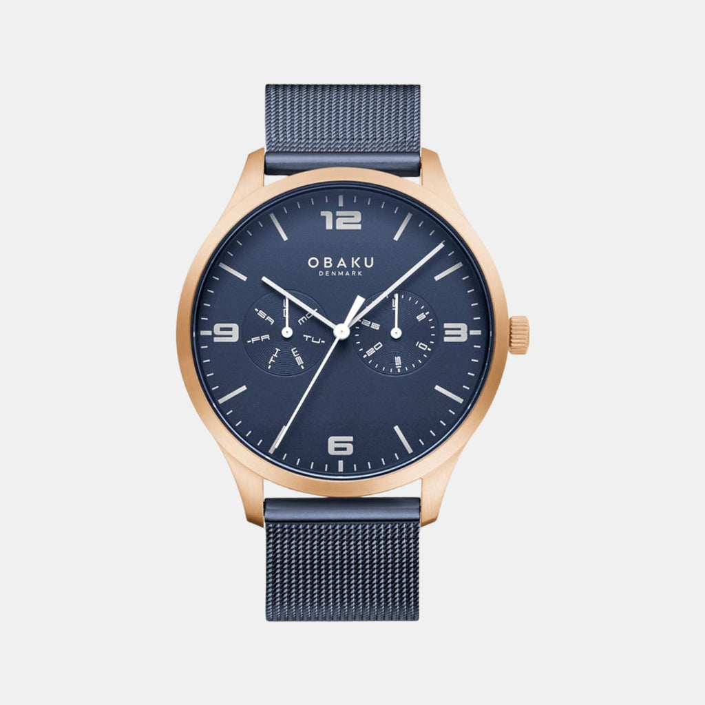 Obaku Round Blue Analog watch