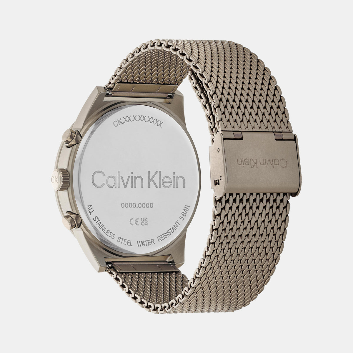 Calvin Klein Men Round Khaki watch