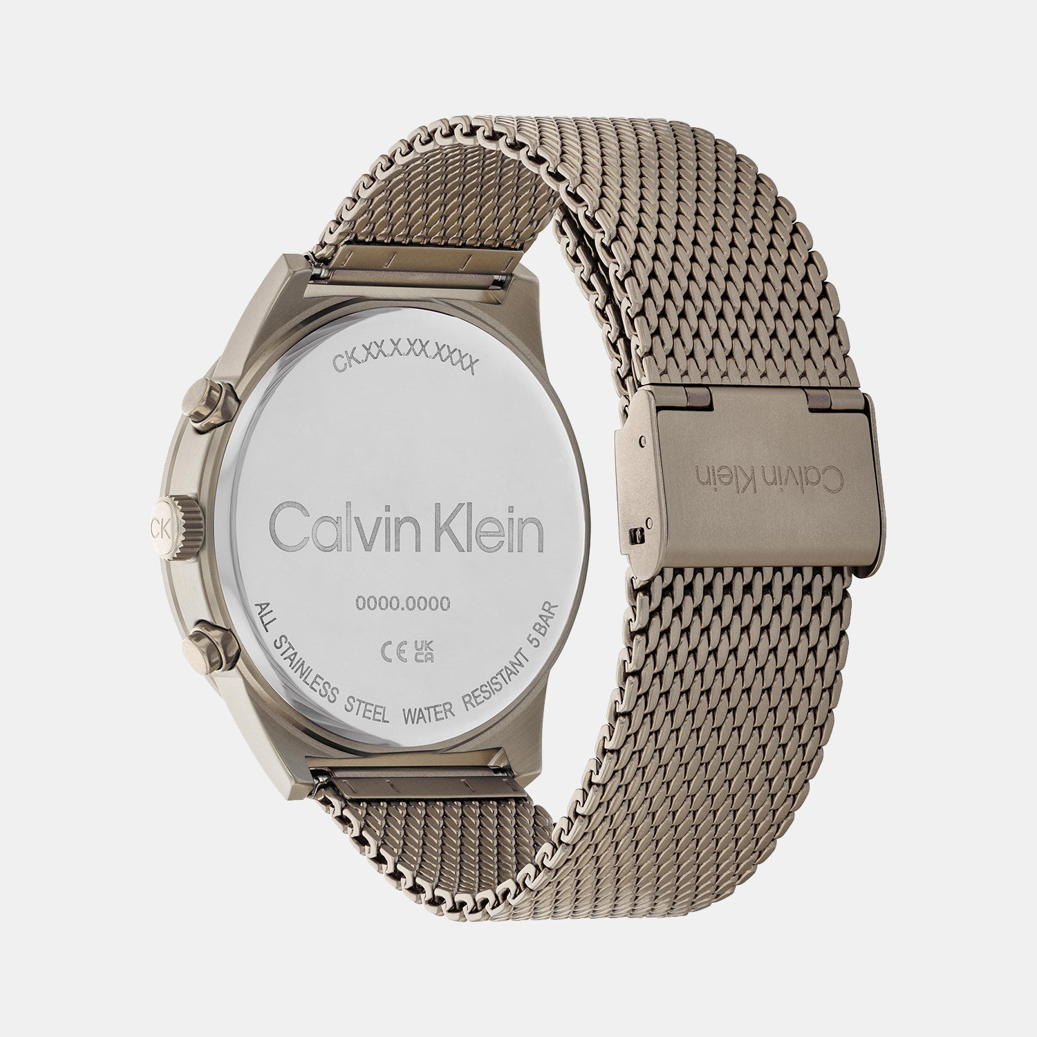 Calvin Klein Men Round Khaki watch