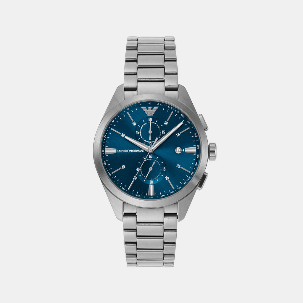 Emporio Armani Round Blue Chronograph watch