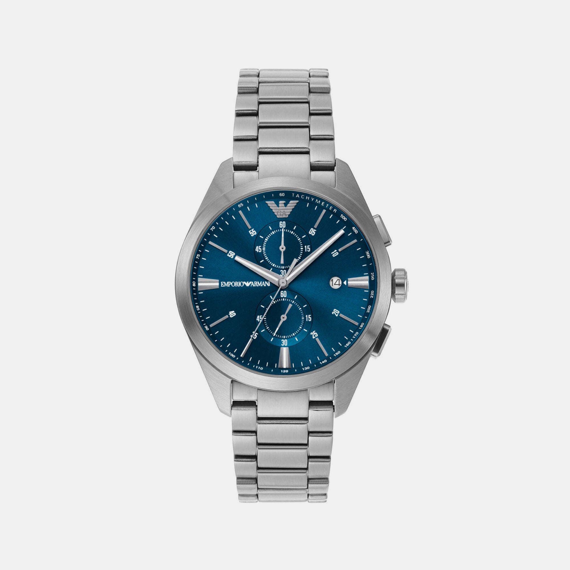 Emporio Armani Round Blue Chronograph watch