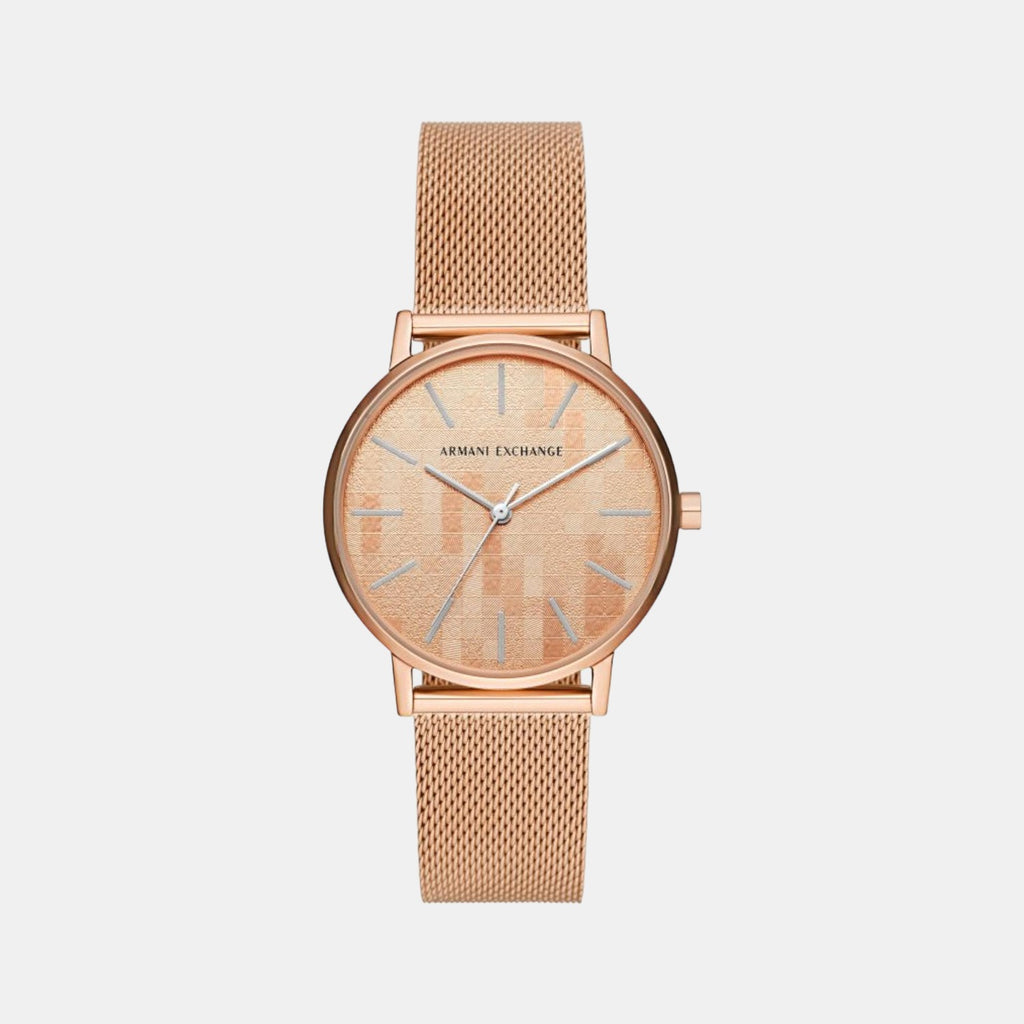 Armani Exchange Round Rose Gold Analog watch