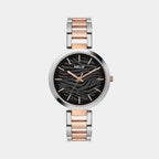 Helix Round Black Analog watch