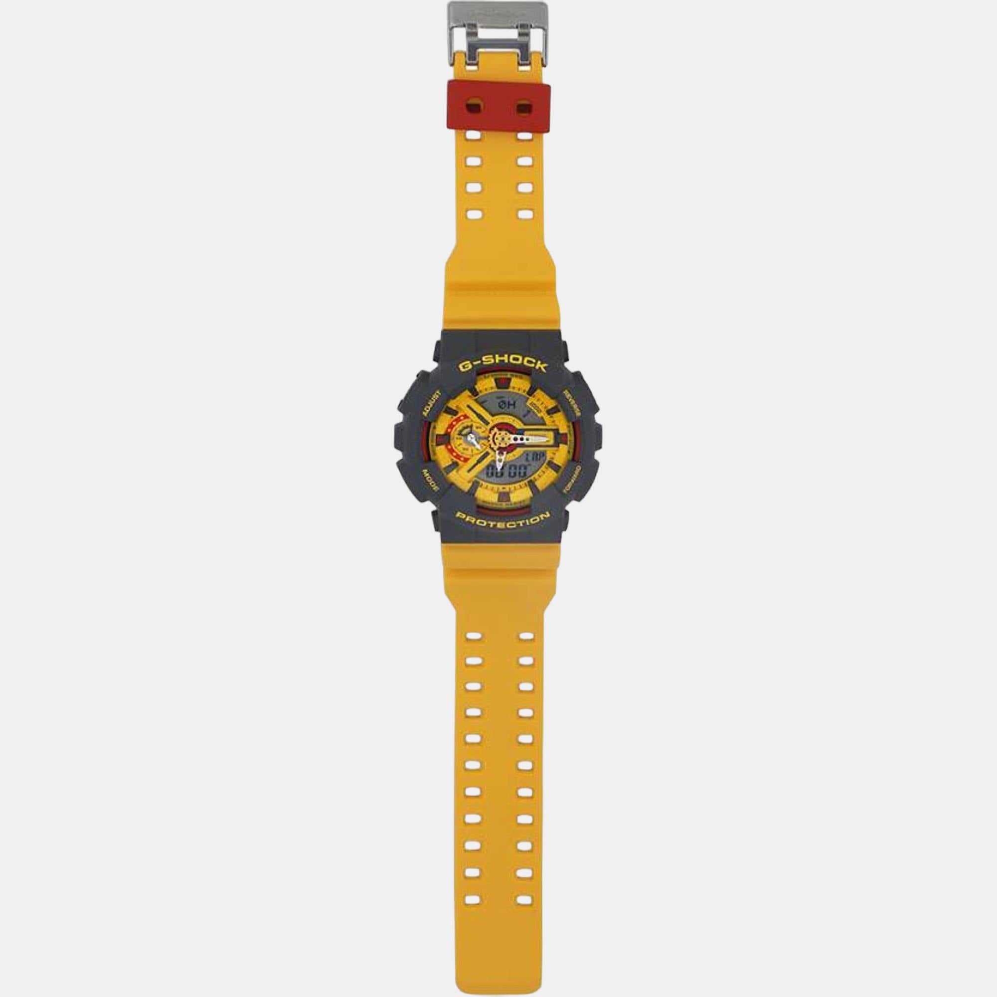 G-Shock Men Quartz Yellow Dial Analog-Digital Resin Watch G1338