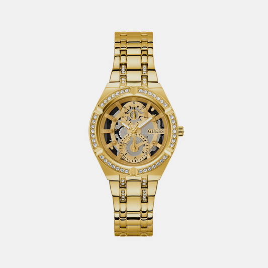 Female Gold Analog Stainless Steel Watch GW0604L2