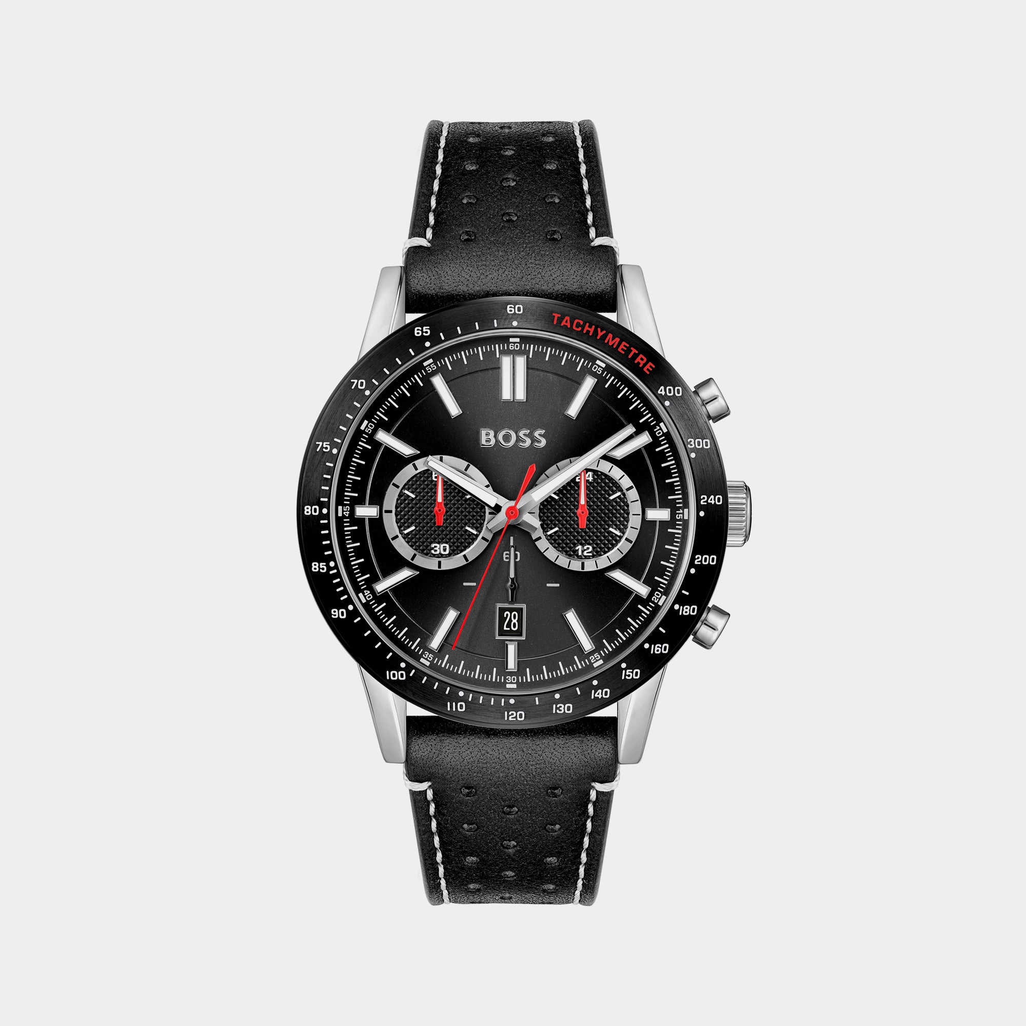 Boss Round Black Chronograph watch