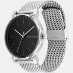 Ck Slate Men Quartz Black Dial Analog Stainless Steel Watch 25200260