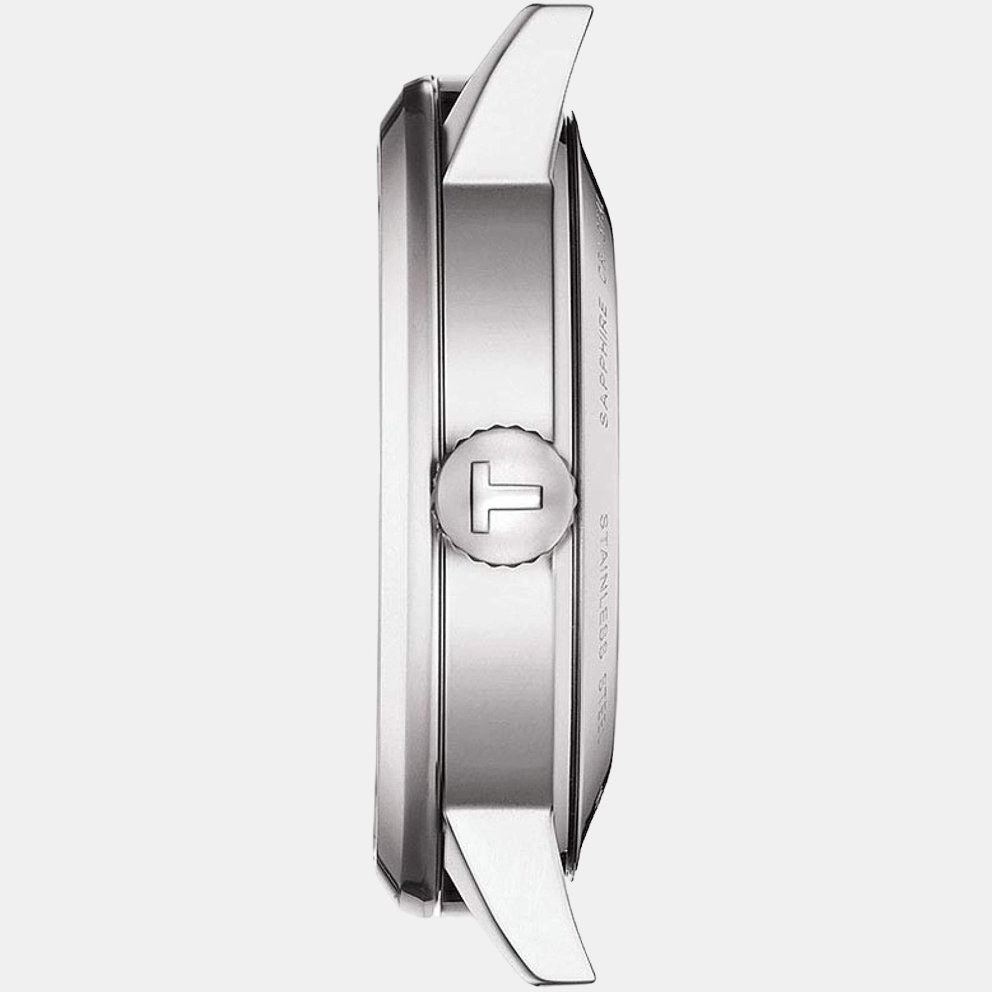 Men Automatic Black Dial Analog Stainless Steel Watch T1294071105100