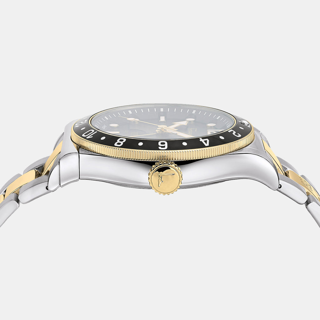 Ferragamo Men Round Black watch