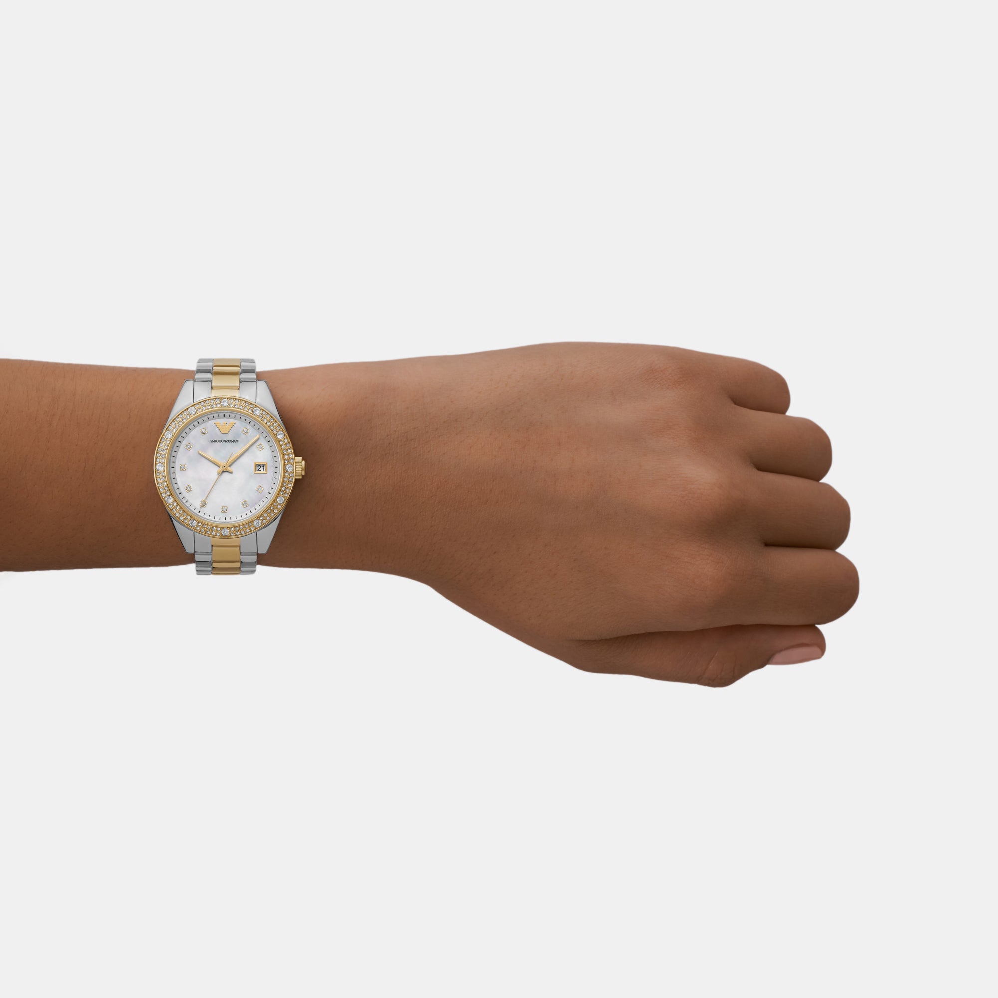 Emporio Armani Round Quartz Analog Women watch