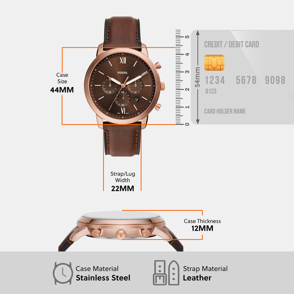 Fossil 30 mm Brown Quartz watch