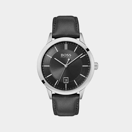 Male Black Analog Leather Watch 1513611