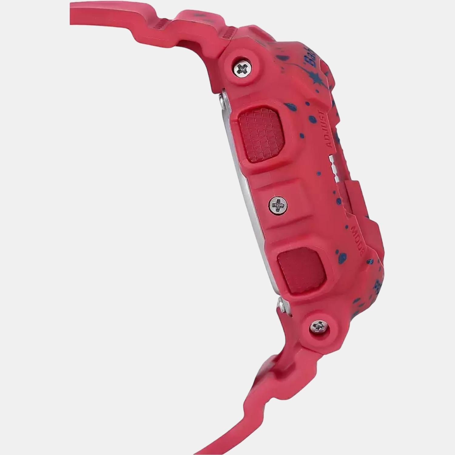 Casio Women Rectangular Red watch