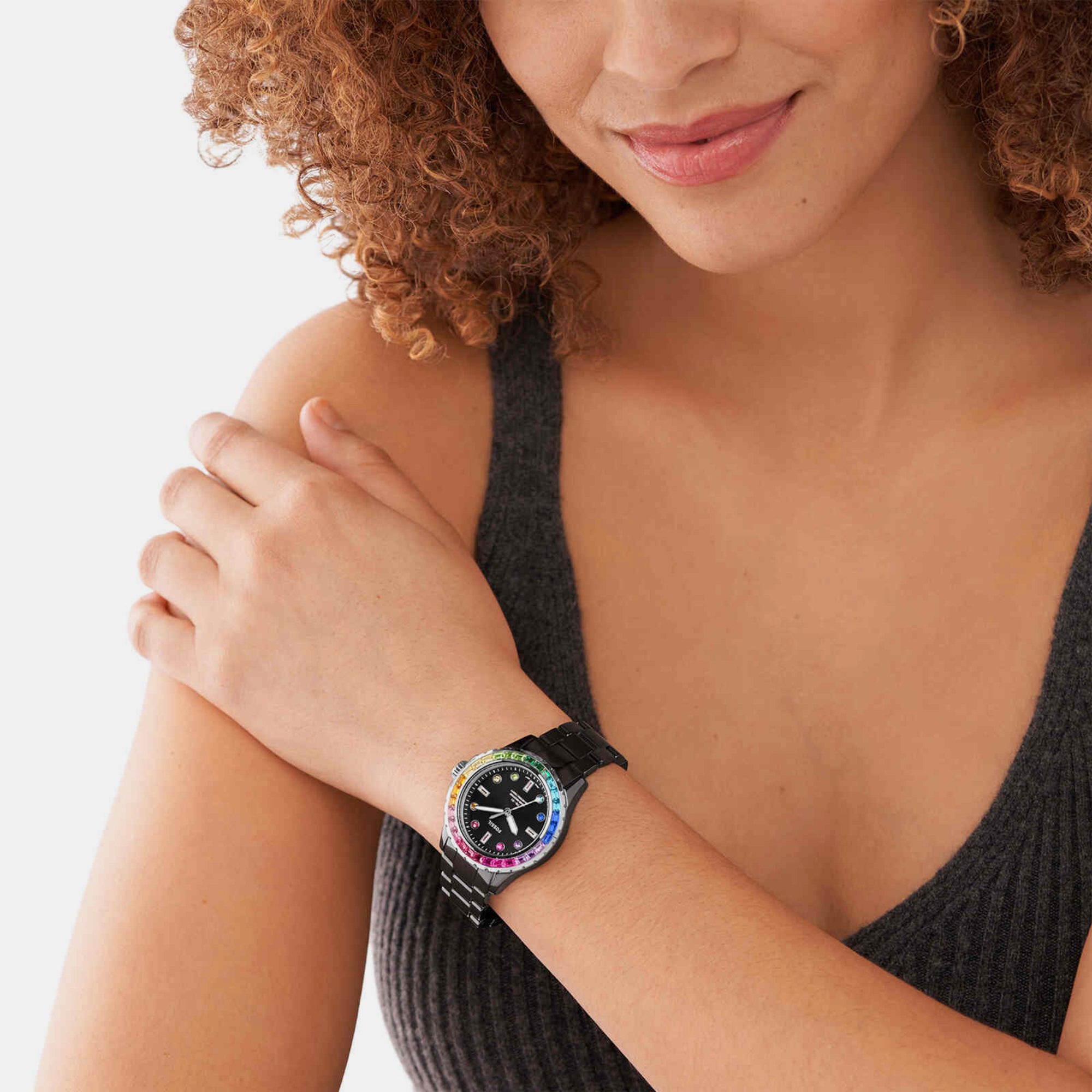 Fossil Women Round Black watch