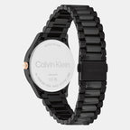 Ck Burst Unisex Quartz Black Dial Analog Stainless Steel Watch 25200233