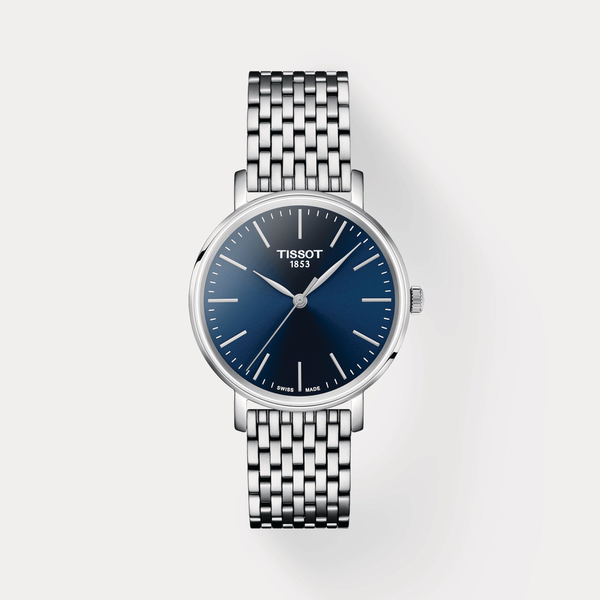 Everytime Unisex Quartz Blue Dial Analog Stainless steel Watch