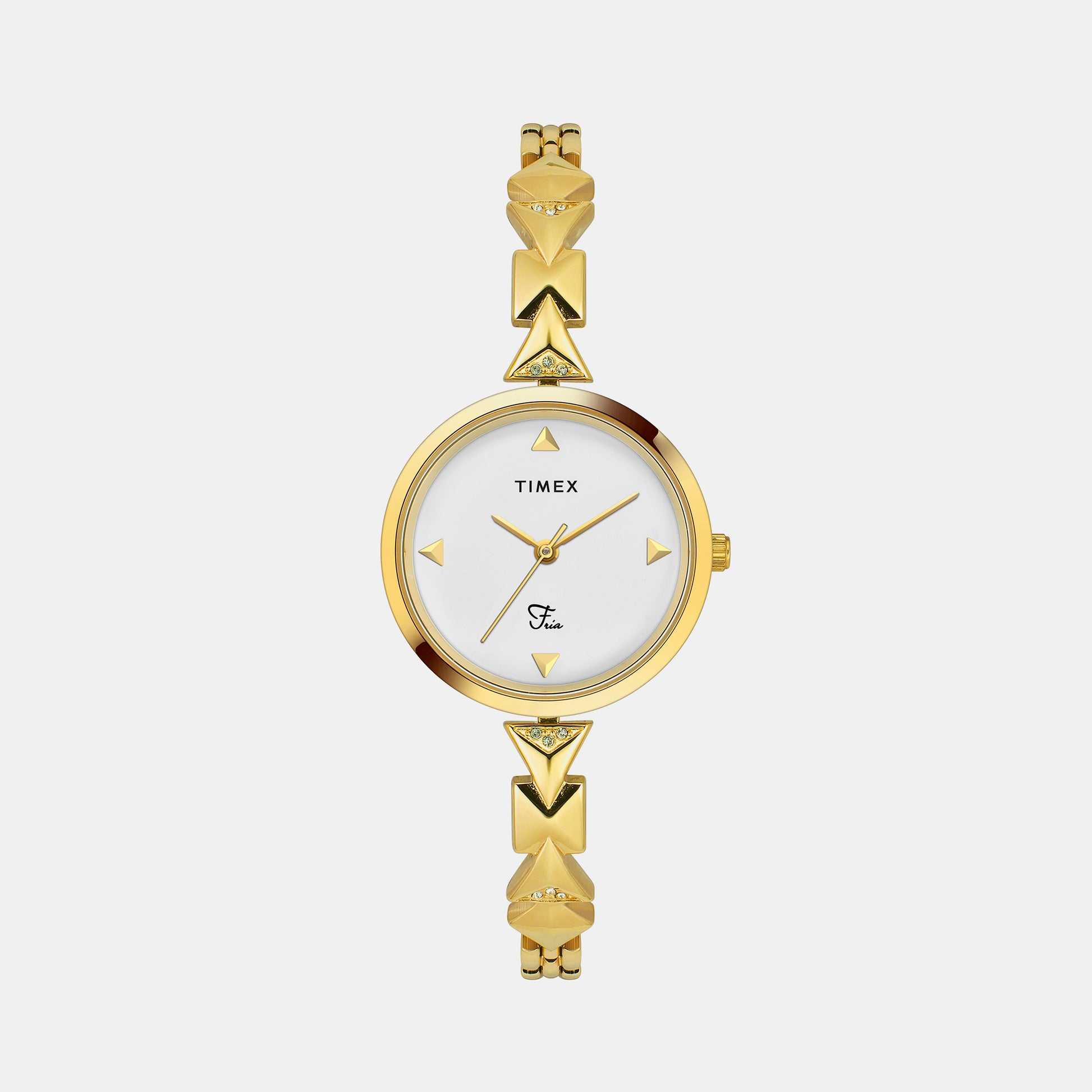 Fria Female White Analog Brass Watch TWEL18301