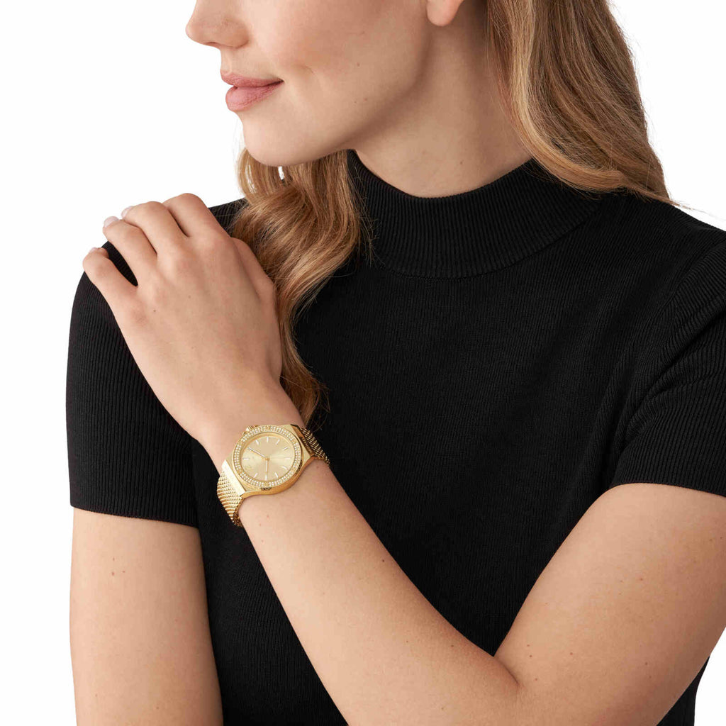 Michael Kors Women Round Gold watch