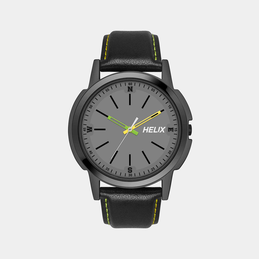 Helix Round Grey Analog watch
